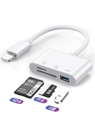 Multi-function Type-c Android Otg Adapter Usb 15 Three-in-one Sd/tf Card/u-disk Compatible Memory Card Reader-Color:White Apple  Pearlescent Bag Packaging - pzsku/ZC1098C9BB9F1074D7D23Z/45/1746233794/323a24bd-5313-4ee1-9d1f-56f542509f87