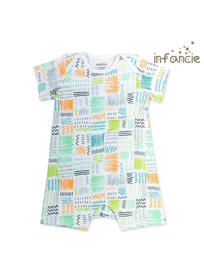 Luna & Lily Pack of 2 - Baby Girls All Over Print Romper