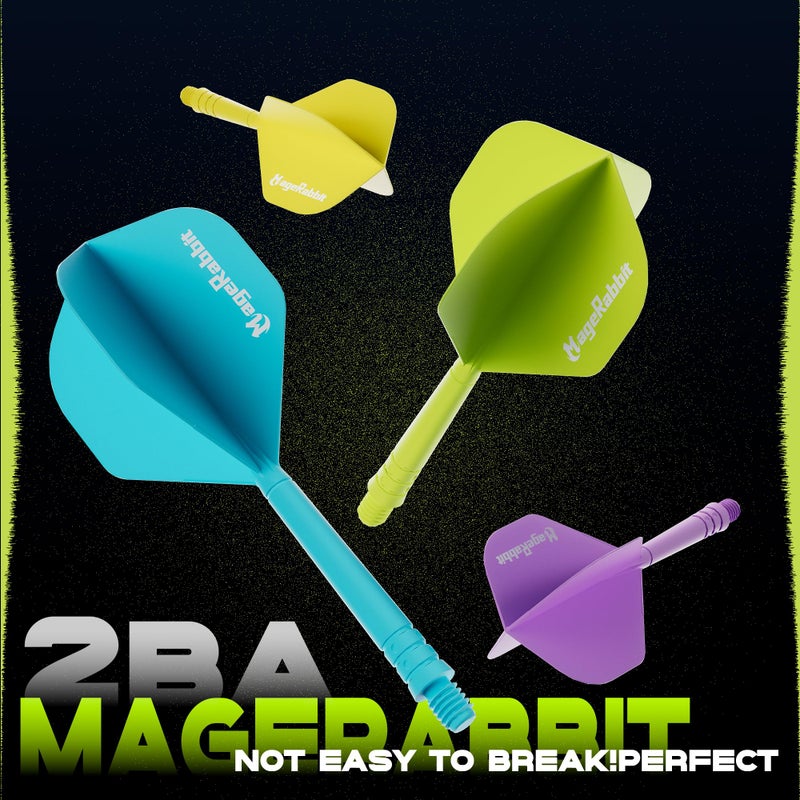MageRabbit One Piece Dart Flights Sets,12Pcs with 4 Colors Standard Shaped Dart Flights for Soft and Steel Tip Darts, Darts Flights Kit,All in One Moulded Dart Flight & Stem - Image 4