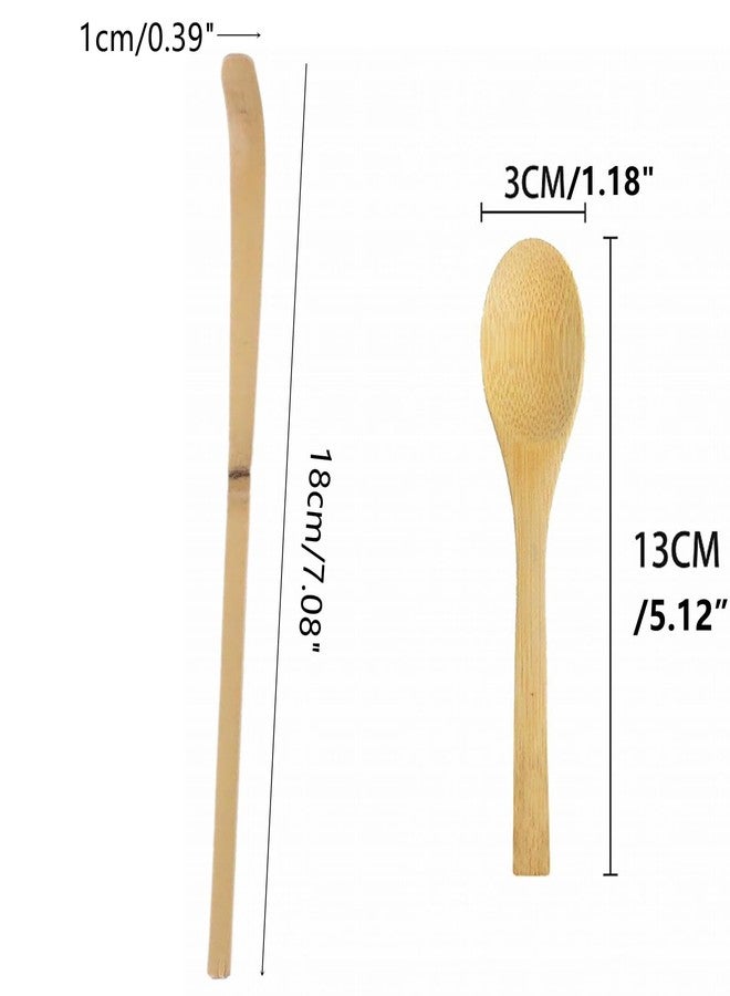 Nanchroadly Tea Scoop for Loose Tea, 2 Pcs Matcha Spoon Matcha Scoop Chinese Kung Fu Natural Tea Scoops Delicate Spoon Portable Wood Teaspoons Tea Accessories for Spices Condiments Coffee Powder - Image 2