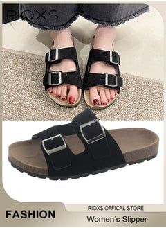 Women's Flat Sandals, Lane Cork Footbed Sandals, Comfort Adjustable Slides Slippers Shoes, Platform Suede Sandals For Women, Open Toe Slides Slip On Slippers With Buckle, For Indoor And Outdoor Use - pzsku/ZC109BF92BBC7192DF919Z/45/_/1734155571/117d0bef-e2d5-4c98-a659-f2f63980445f