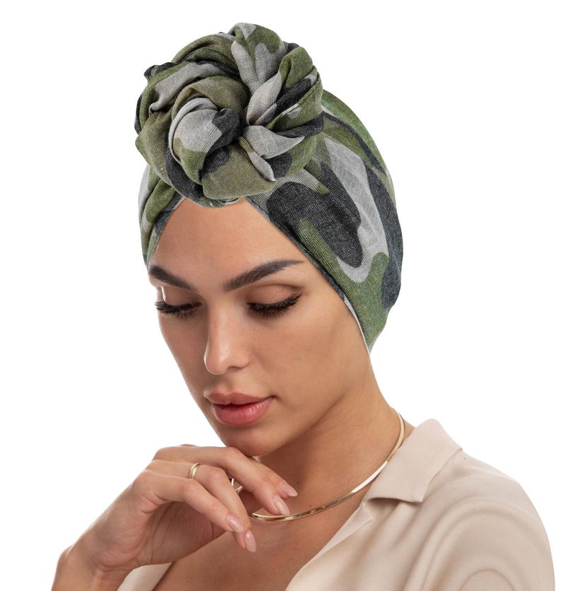 GERINLY Camo Scarves - Lightweight Travel Scarf Camouflage Print Shawl Wrap for Camp Veteran Gift (Olive) - Image 5