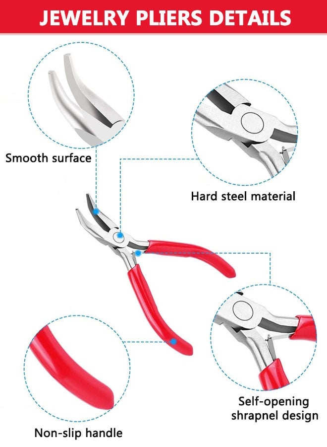 HOOTO Jewelry Making Tools Kit: 6pc Set, Including Needle Round Nose, Wire Cutters, Crimper & End Nippers for Beading & Craft - Image 2