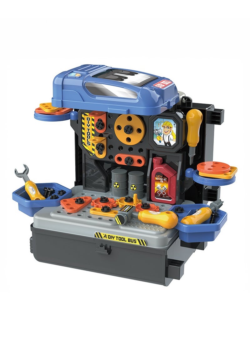 BOWA 59 Pcs Multifunction Tool Set Playset in Bus Theme for Kids  - Image 1
