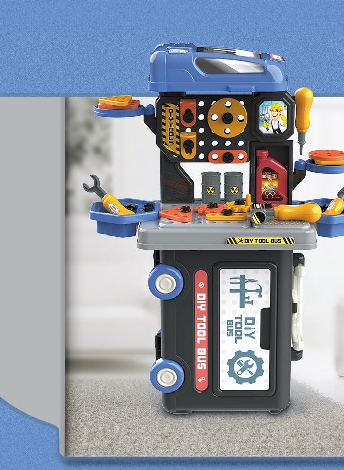 BOWA 59 Pcs Multifunction Tool Set Playset in Bus Theme for Kids  - Image 2