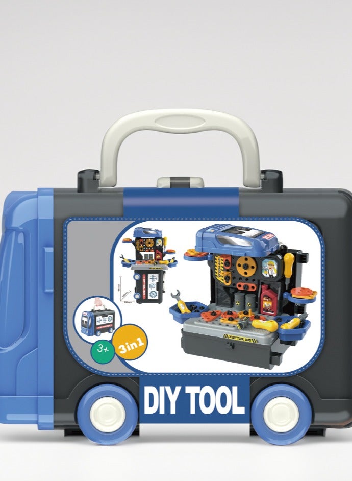 BOWA 59 Pcs Multifunction Tool Set Playset in Bus Theme for Kids  - Image 3