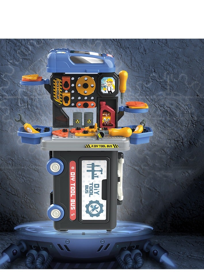 BOWA 59 Pcs Multifunction Tool Set Playset in Bus Theme for Kids  - Image 4