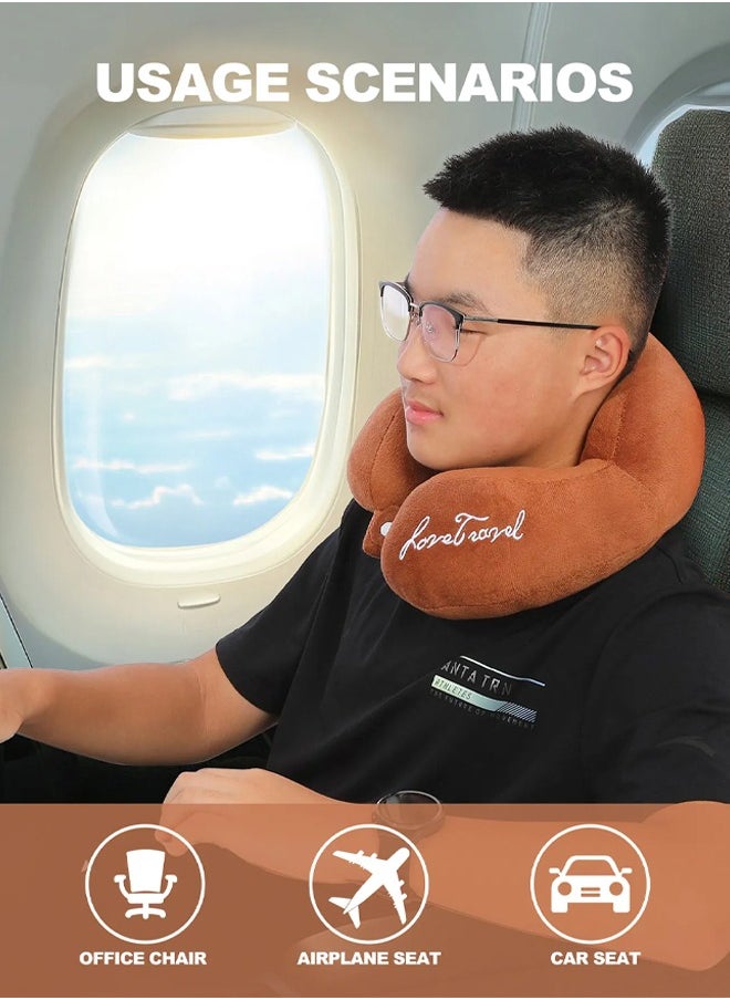 Travel Neck Pillow - Lightweight Fleece Casing Extra Comfort Memory Foam - U-Shaped Neck Pillow for Travelling, Beige - pzsku/ZC109F9A99A6B46CDF66DZ/45/_/1733814779/099a4f25-5d36-4dc3-b5b1-118b53108b1f