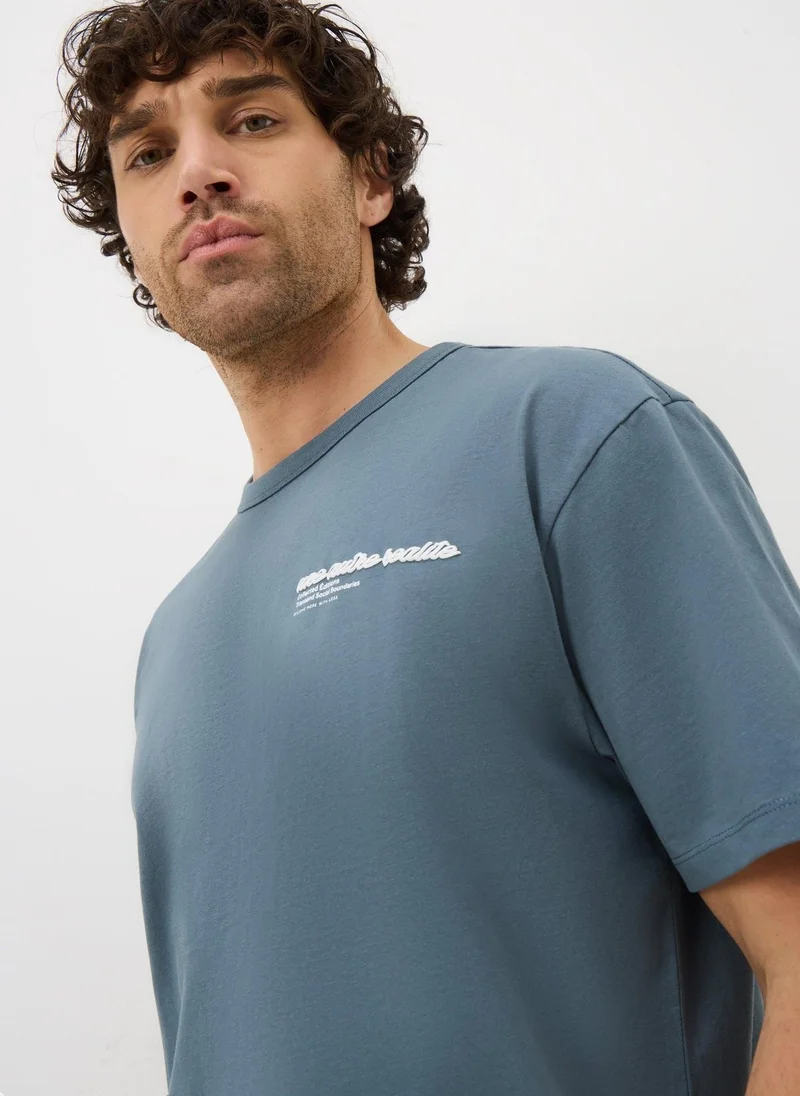 ماتلان Blue Back Graphic T-Shirt