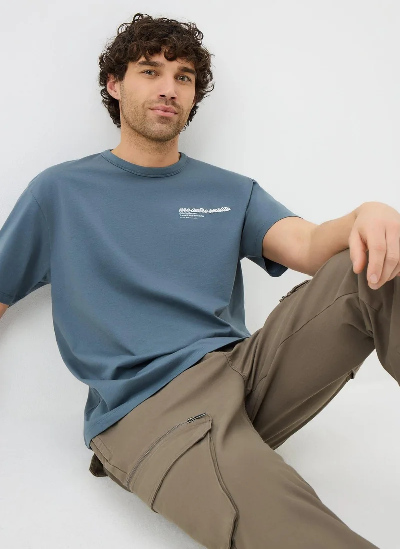 ماتلان Blue Back Graphic T-Shirt