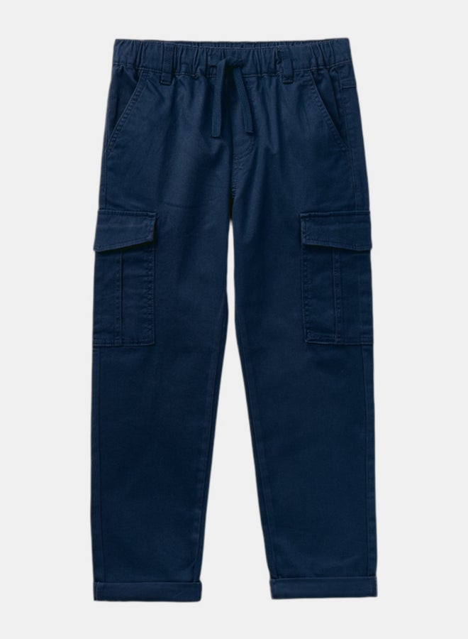 Benetton Boys Straight Leg Cargo Trousers - Image 1