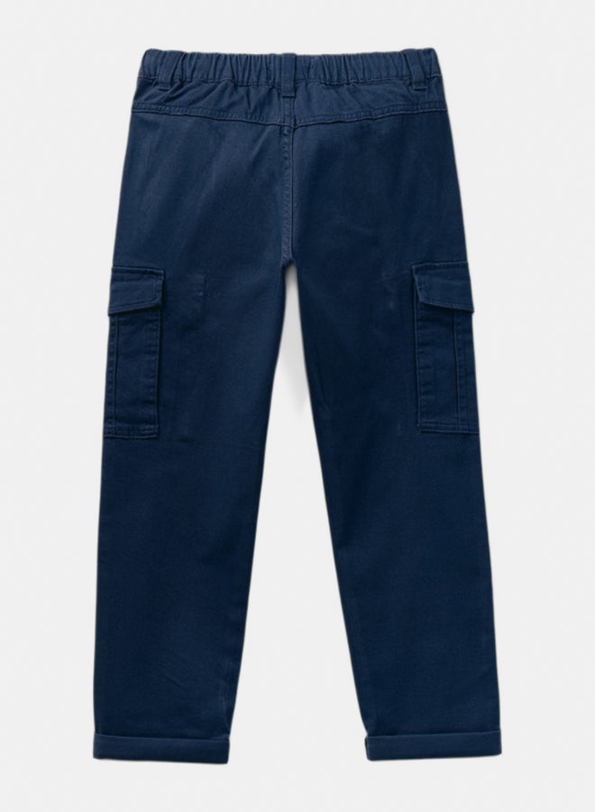 Benetton Boys Straight Leg Cargo Trousers - Image 3