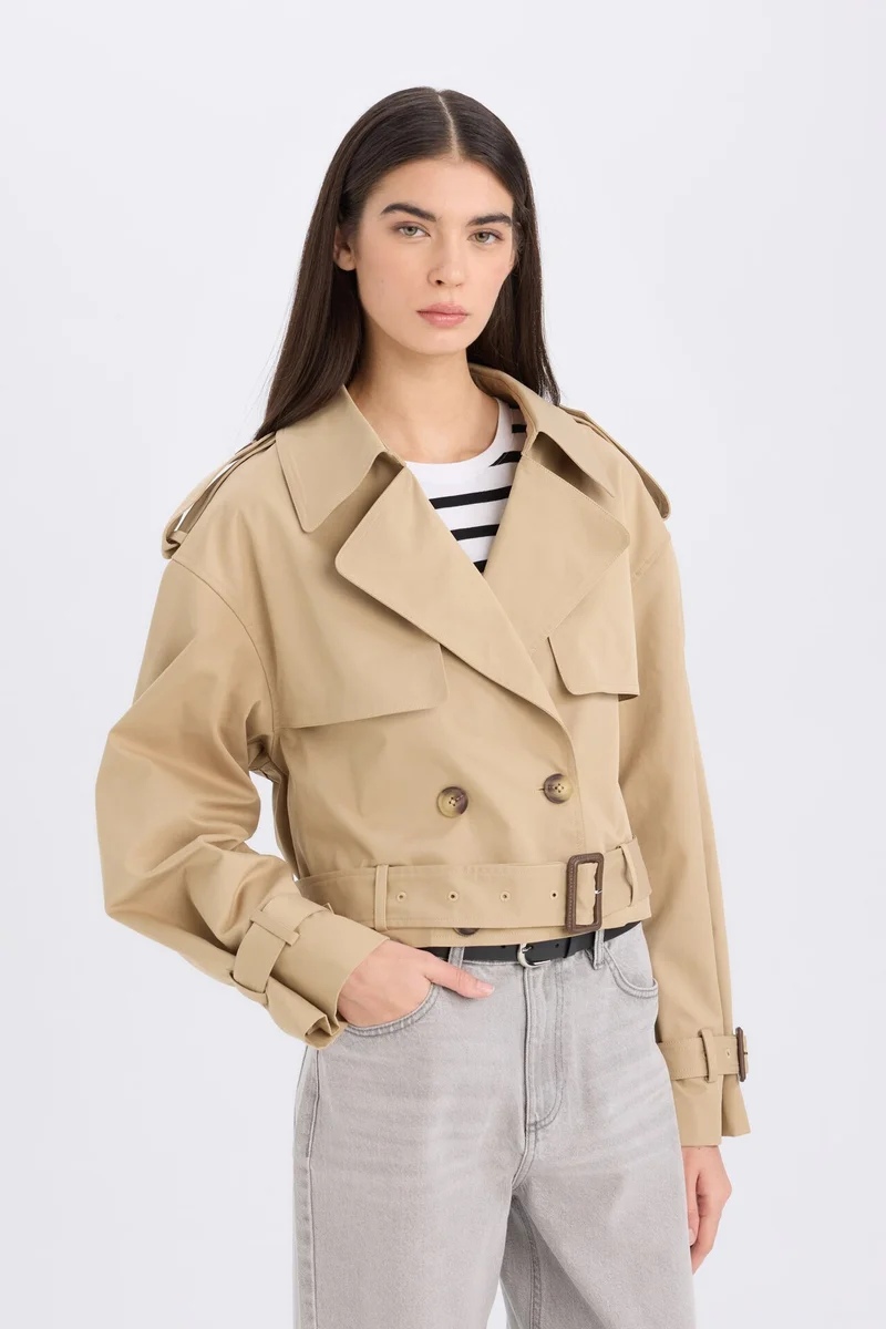 Defacto  Regular Fit Trenchcoat for Women | Best Price UAE