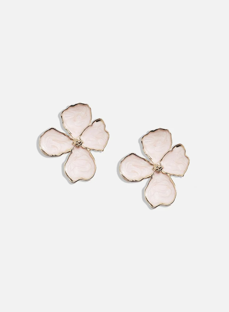 SOHI Enamelled Flora Artificial Stud Earring Jewellery
