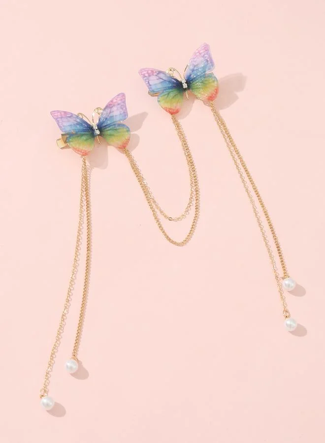 تايك تو Butterfly Chain Hair Clip