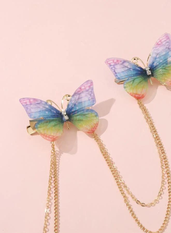 تايك تو Butterfly Chain Hair Clip
