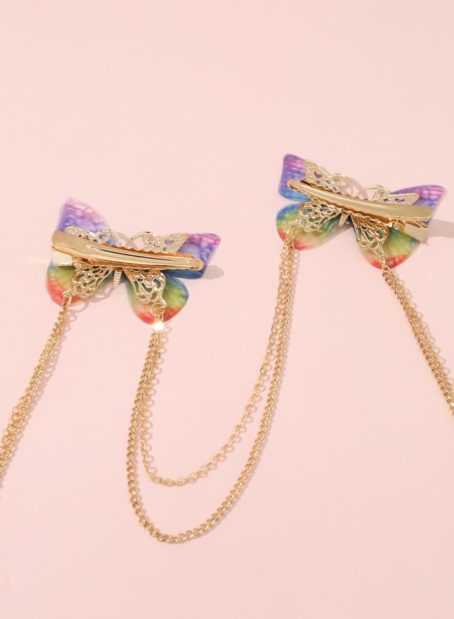 Take Two Butterfly Chain Hair Clip - Image 3