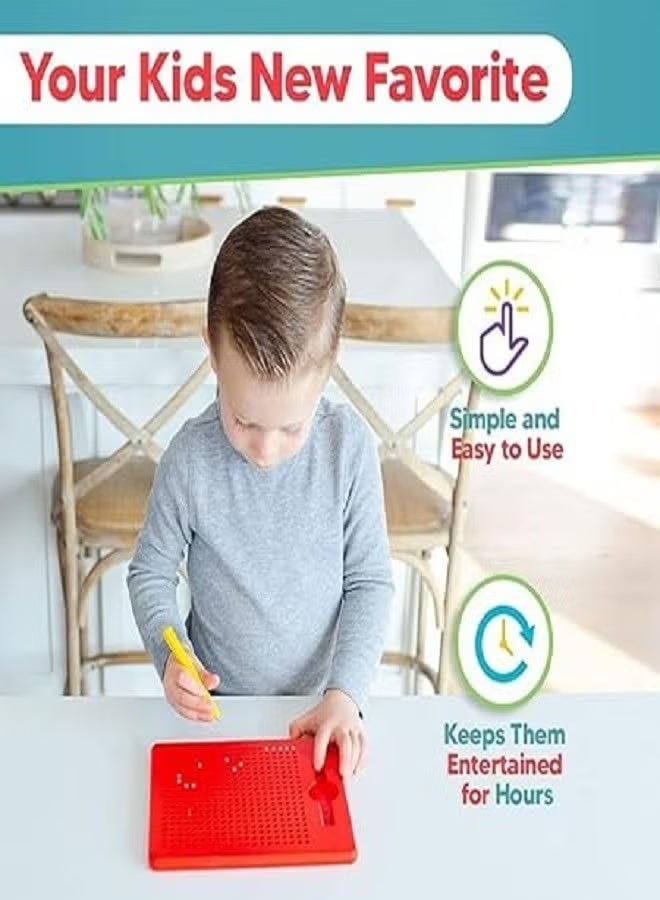 Magnetic Mini MagPad Magnetic Drawing Board for Kids and Toddlers with Magnetic Pen and Beads - Erasable Doodle Writing Board and Drawing Board Toy - Image 2