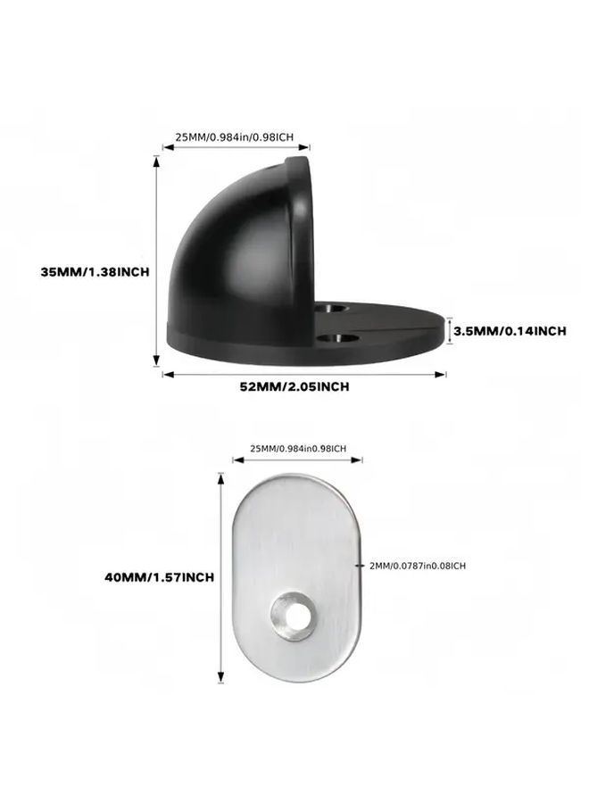White Magnetic Door Stopper Silent Buffer For Glass And Bathroom Doors - Image 3