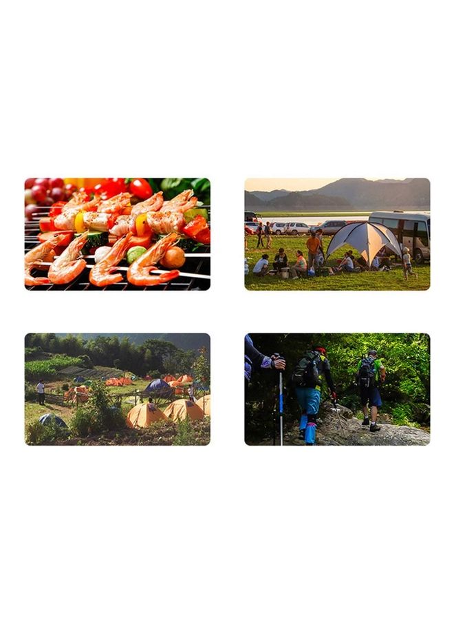 إسكدنيا موقد محمول ومصنوع من الستانلس ستيل بتصميم قابل للطي ويعمل بإشعال الأخشاب ومناسب للتخييم - Image 5