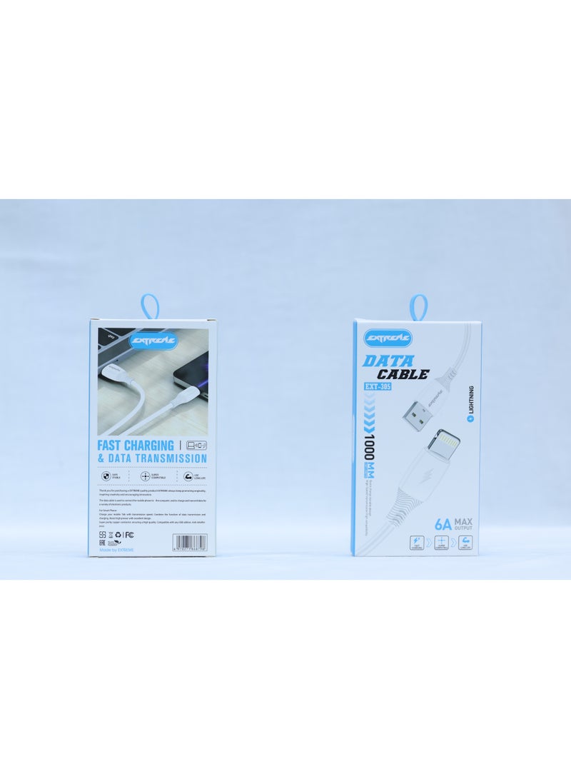 إكستريم كابل بيانات وشحن سريع لايتنينج من EXTREME بطول 1 متر – EXT-305 - Image 1