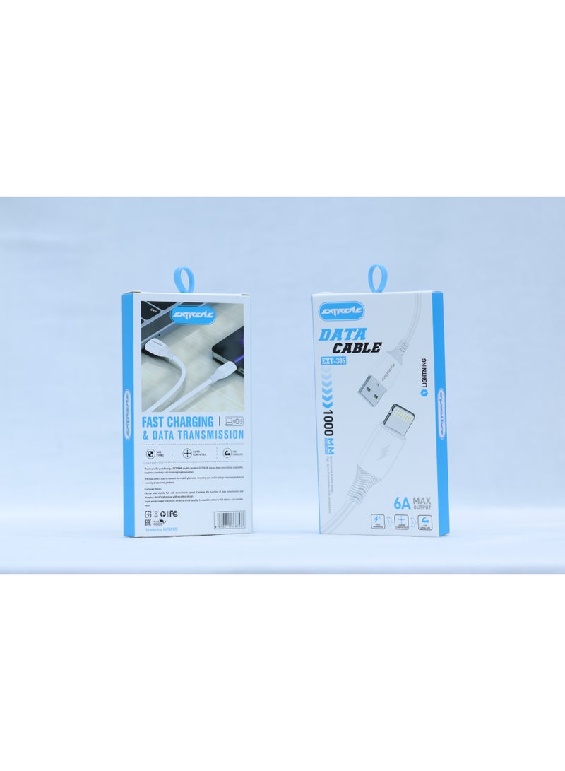 إكستريم كابل بيانات وشحن سريع لايتنينج من EXTREME بطول 1 متر – EXT-305 - Image 3