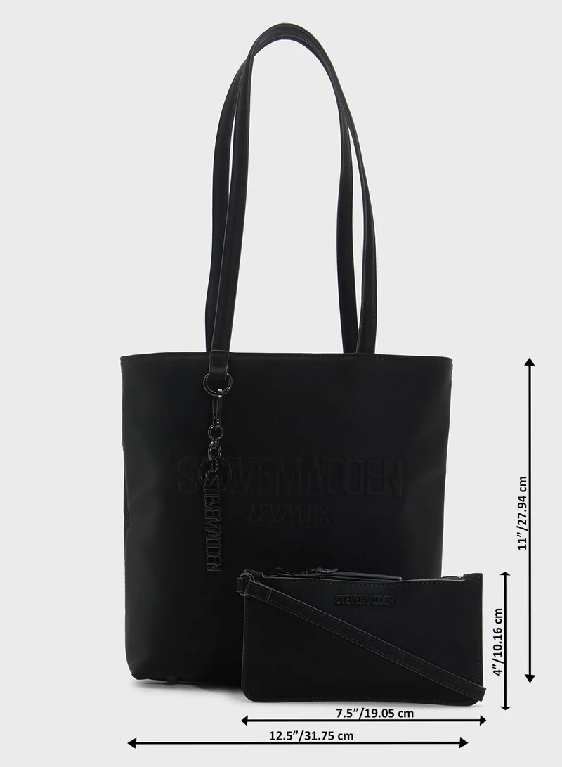 STEVE MADDEN Billie Logo Tote Bag