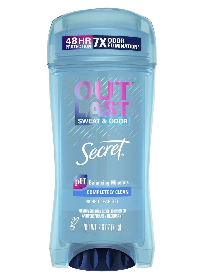 Secret Outlast Clear Gel Antiperspirant Deodorant for Women, Completely Clean, 2.6 oz (Pack of 4) - pzsku/ZC10A80E3C24ECA21F97CZ/45/_/1734442403/119e304f-b6a7-4e20-b816-30bb4386761d