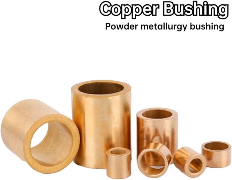 Copper Sleeve Bearing Sleeve Bushing 2/4PCS Inner Diameter 16mm Brass Bushing Powder Metallurgy Oil Bearing Copper Bushing Wear-Resistant Guide Bushing(16x20x12 4pcs) - Image 5