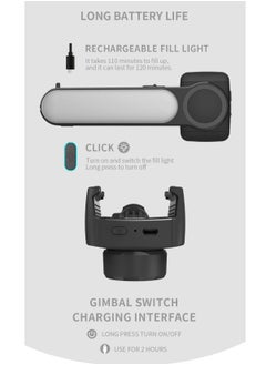 Generic Handheld Gimbal Stabilizer Selfie Stick L09 Bluetooth Mobile Phone Holder Adjustable Fill Light Selfie Stand For Phone  - Image 4