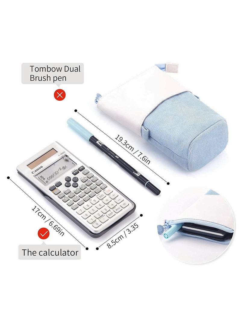 KASTWAVE Pencil Case,  Standing Stationery Bag, Telescopic Pen Pouch Holder School College office Organizer with Zipper for Girls Boys Adults  - Image 5