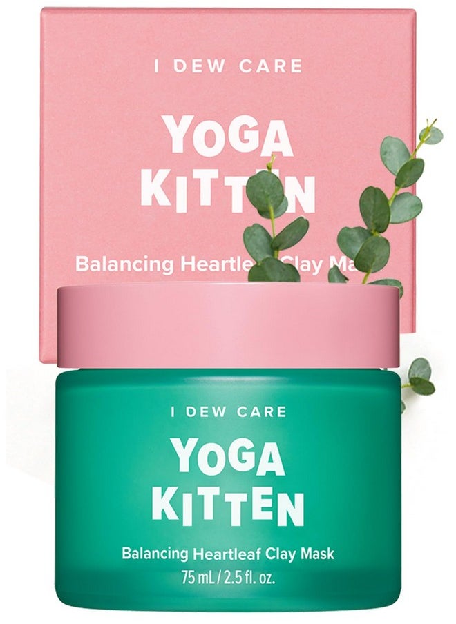 I DEW CARE Washoff Clay Mask Yoga Kitten For Blemishprone Skin With Kaolin Heartleaf And Tea Tree Extract 2.5 Fl Oz  - Image 1
