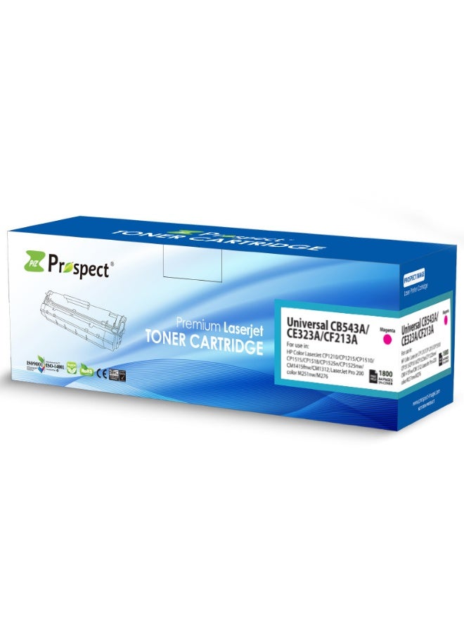Prospect Toner 131A 128A 125A Magenta Laser Compatible with HP Models 131A CF213A / 128A CE323A / 125A CB543A Printers HP Color LaserJet CP1210/CP1215/CP1510/CP1515/CP1518/CP1525n /CP1525nw/CM1415fnw/CM1312/LaserJet Pro 200 color/M251nw/M276 (Magenta) - Image 2