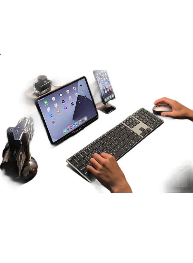 AUSDOM Asdun Kam200 Wireless Office Keyboard And Mouse Set, Business Office Ultra-Thin Desktop Laptop 2.4G One-To Keyboard And Mouse Combo, Black - Image 3