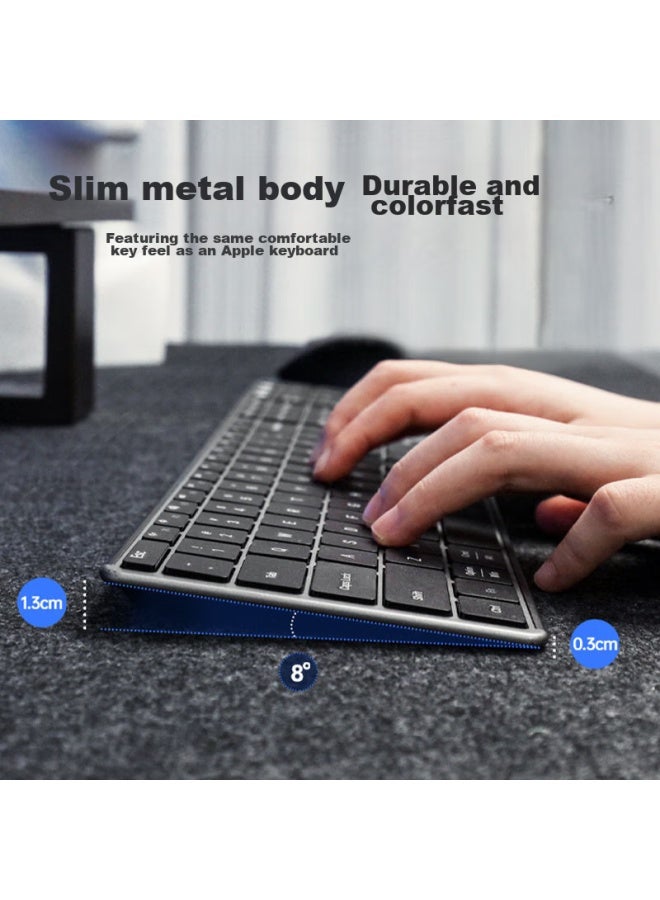 AUSDOM Asdun Kam200 Wireless Office Keyboard And Mouse Set, Business Office Ultra-thin Desktop Laptop 2.4g One-to Keyboard And Mouse Combo, Black - Image 4