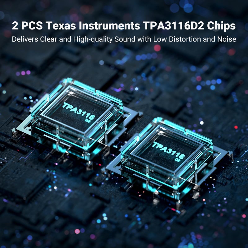 Fosi Audio BT20A Amplifier Stereo Receiver Bluetooth 5.0 Mini Power Amp 2 Channel 200W for Home/Outdoor/Garage/Ceiling/Passive Speakers Theater System - Image 4