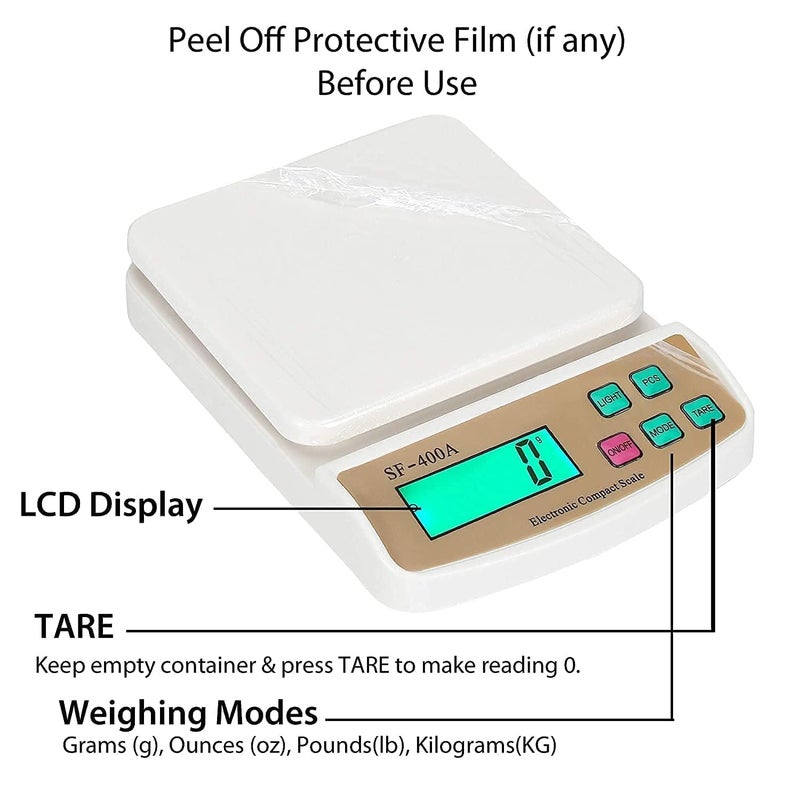 JENICO WORLD Multipurpose Electronic Digital Food Weighing Scale Weight Machine for Kitchen scale fitness scale Home and Baking 1 Gm 10 Kg - Image 4