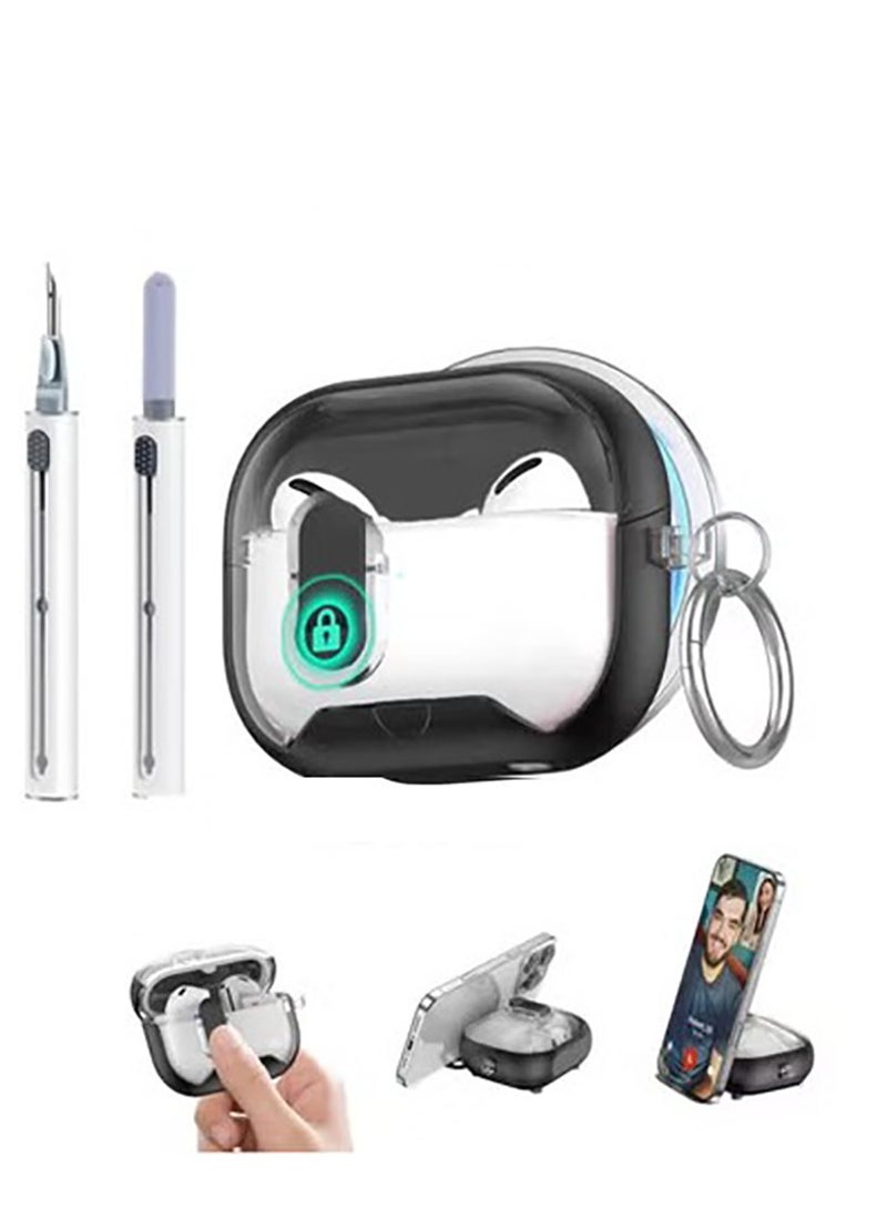 Compatible with Airpods Pro 2 Case with Phone Stand,Full Drop Protection Automatic Snap Switch Design with Cleaner Kit - Image 1