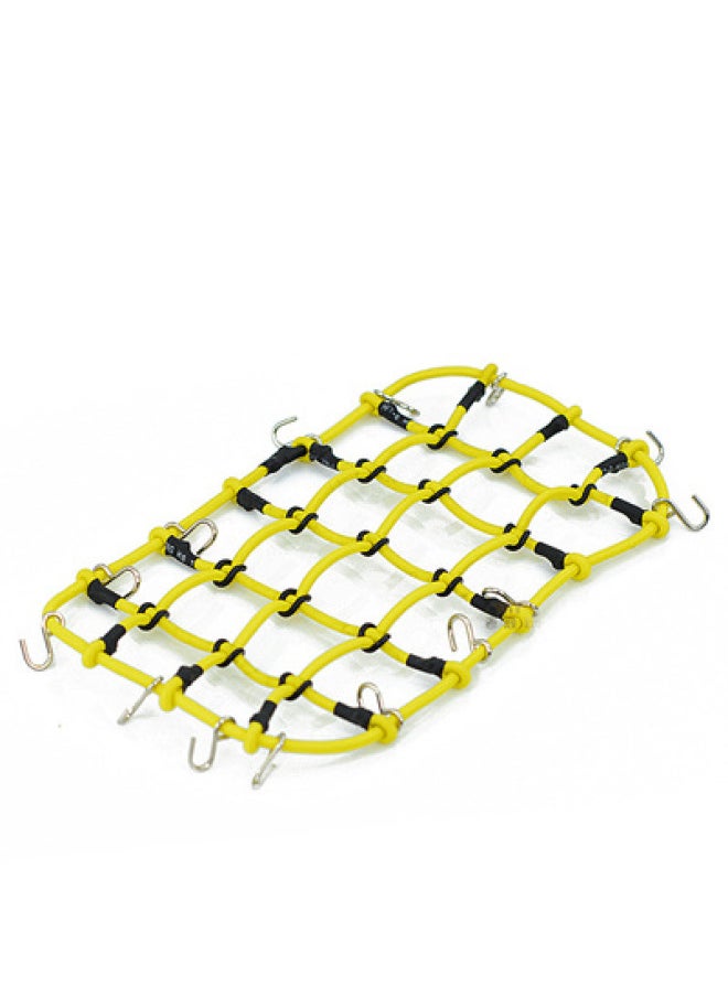 Generic 1/10 1/8 Climbing Car Roof Elastic Luggage Net D90 SCX10 90046 TRX-4 KM2-Color:Yellow  - Image 1