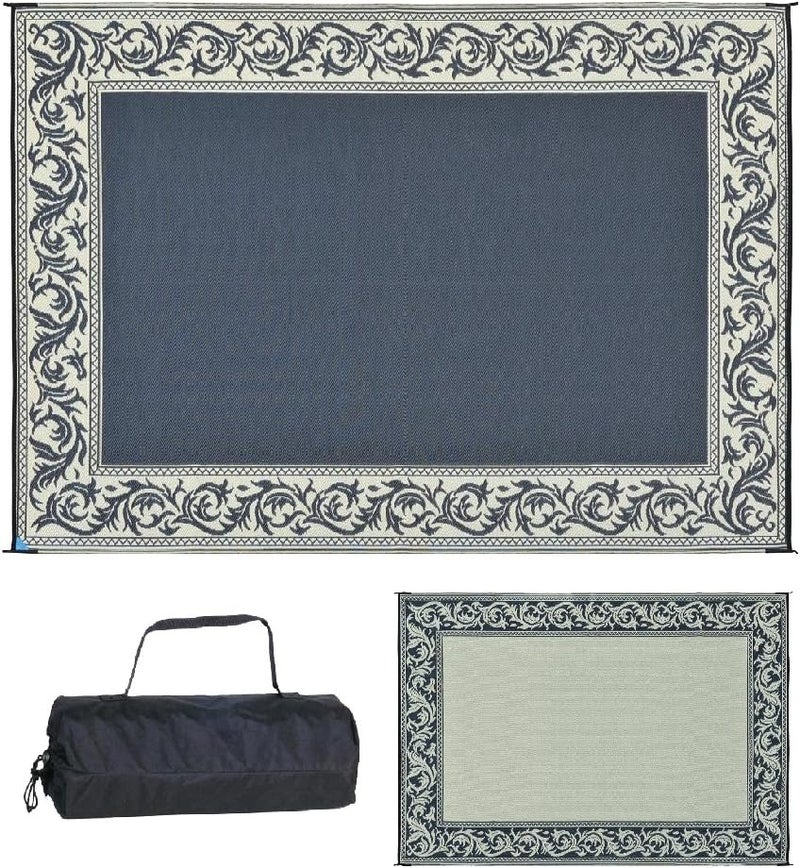 Stylish Camping RD1 Black/Beige 6-Feet X 9-Feet Classical Mat - Image 1