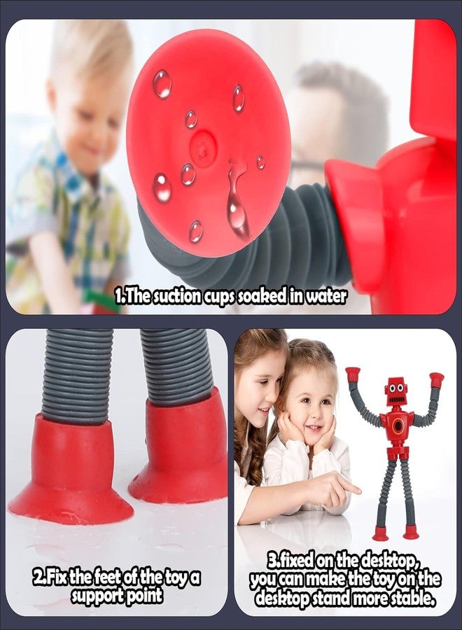 DEOXY Funny Pop Tubes Sensory Toy for Toddlers, Telescopic Suction Cup Robot Toy, Educational Fidget Toys for Anxiety Kids for 3 4 5 6 7 8 9 Year Old Boys Girls (Sent Any one Color) - Image 4