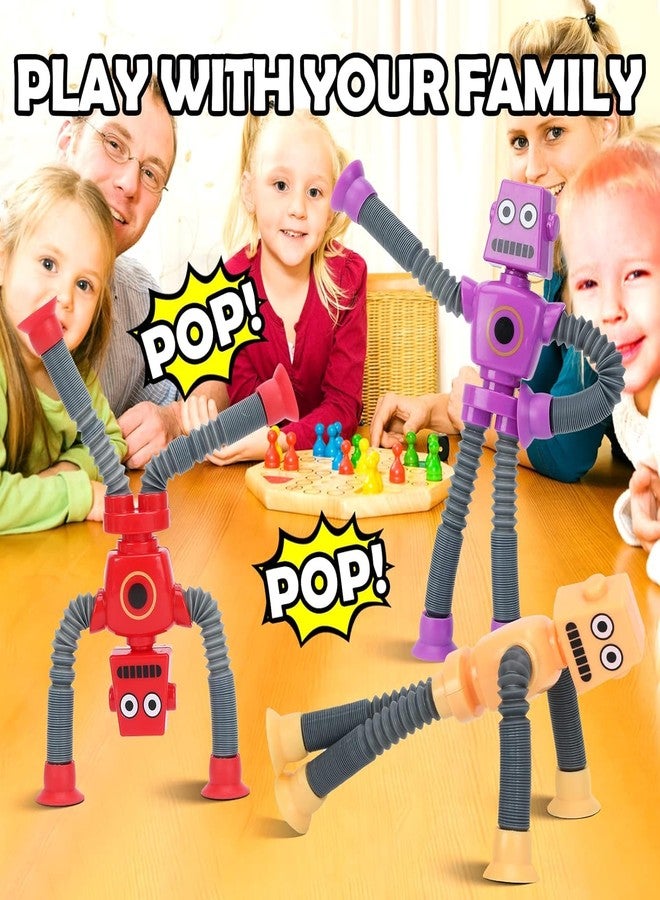 DEOXY Funny Pop Tubes Sensory Toy for Toddlers, Telescopic Suction Cup Robot Toy, Educational Fidget Toys for Anxiety Kids for 3 4 5 6 7 8 9 Year Old Boys Girls (Sent Any one Color) - Image 5