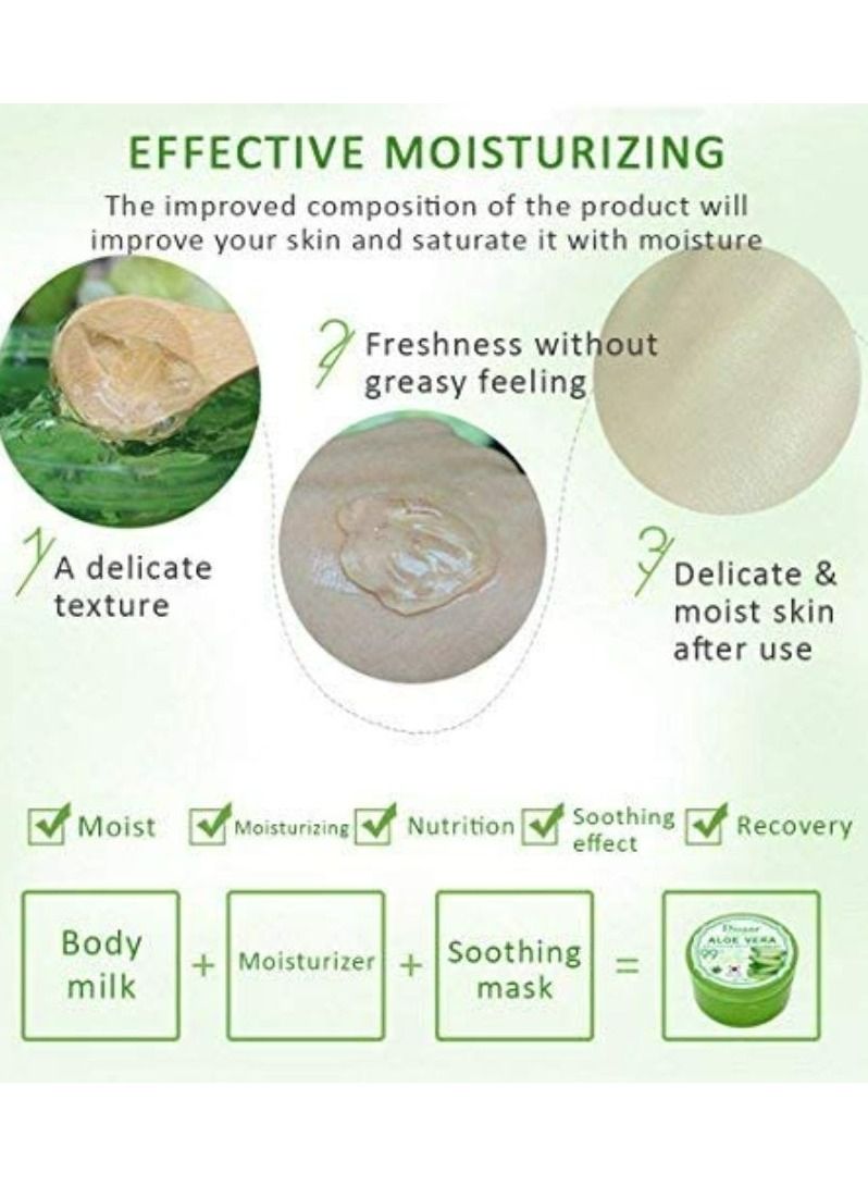Disaar Aloe Vera Anti-Acne Gel Cream Mass Sleep-Free Wash Moisturizing Oil 300ml - Image 4