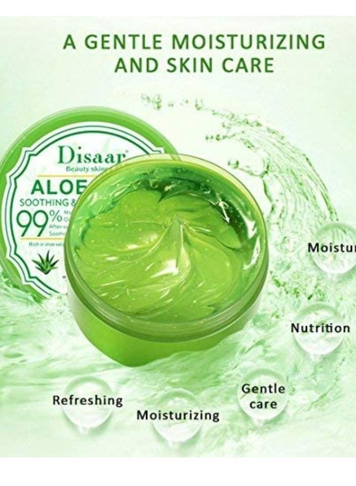 Disaar Aloe Vera Anti-Acne Gel Cream Mass Sleep-Free Wash Moisturizing Oil 300ml - Image 3