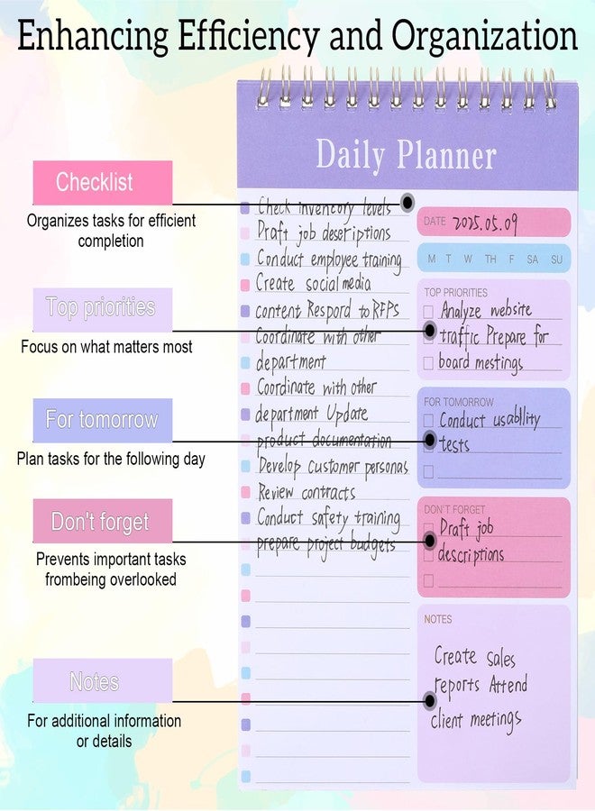 simarro 20 Pack Daily To Do List Notebook, 5.12x8.5 Inches 30 Sheets Daily List Planner for Classroom Office Plan Work Schedule Checklist - Image 3