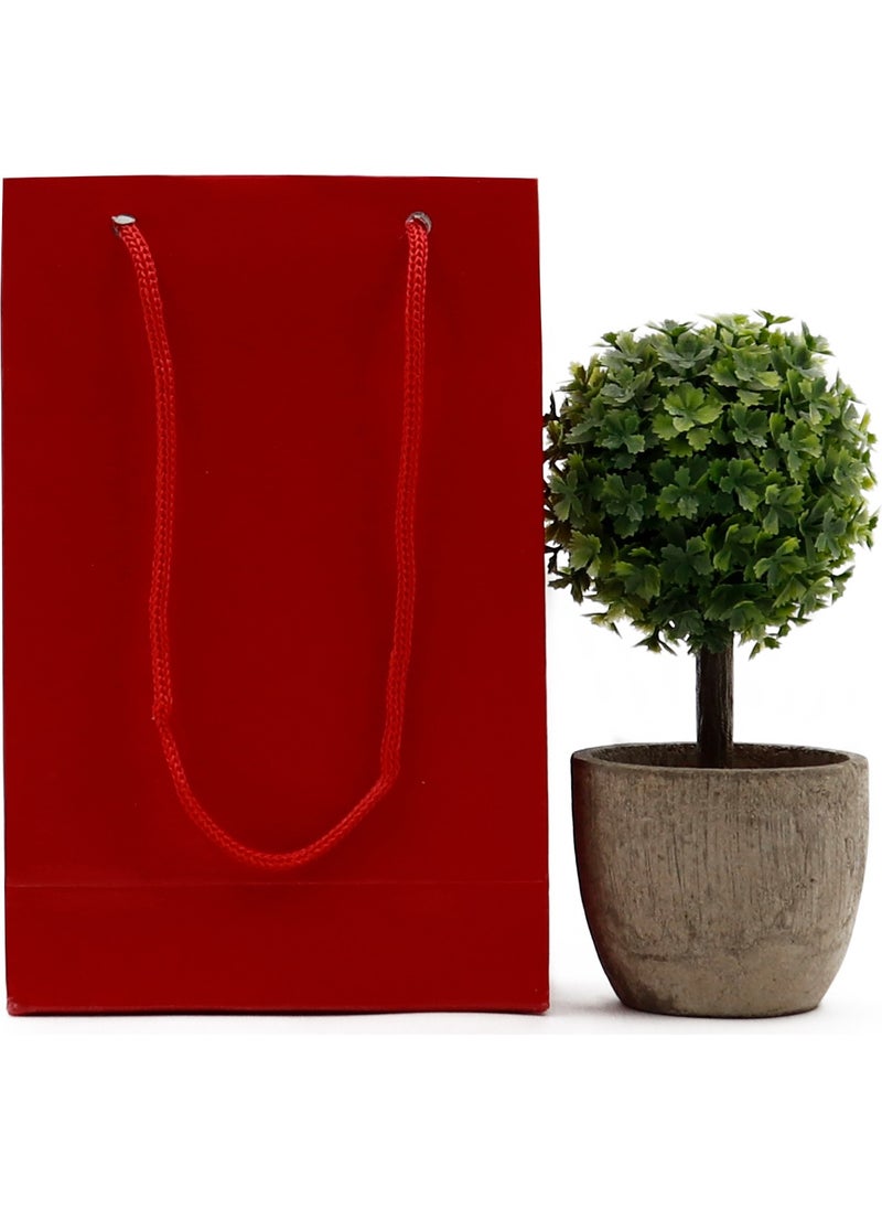 Repro Design Red Premium Cardboard Bag 12 x 17 x 5 cm 2 Gift Bags  - Image 2