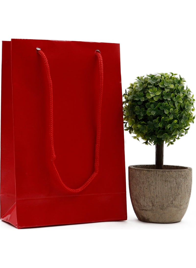 Repro Design Red Premium Cardboard Bag 12 x 17 x 5 cm 2 Gift Bags  - Image 1