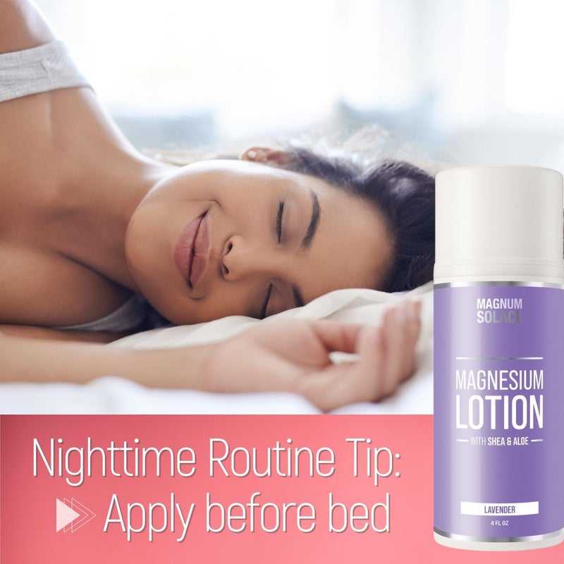 Magnum Solace Magnesium Lotion with Aloe, Shea, Coconut - Alternative to Topical Magnesium Cream - Lavender - Image 4