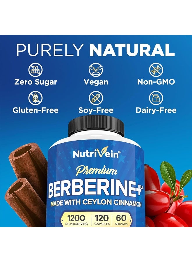 Nutrivein Nutrivein Premium Berberine Capsules (1200mg, 120 Pieces)  - Image 4