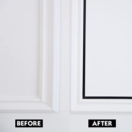 Trimold Black Trim Molding, Peel and Stick Mirror Border Design, Flexible Wall Ceiling Floor Cabinet Tile Edge Moulding, 5m x 0.66cm - Image 5